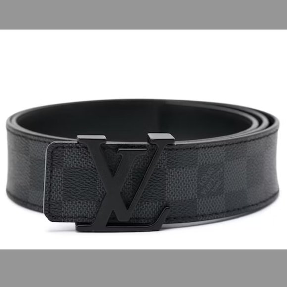 Louis Vuitton Other - Louis Vuitton Damier Graphite & Leather Belt with Matte Monogram Buckle BNIB